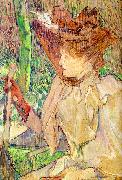 Honorine Platzer (Woman with Gloves) Henri  Toulouse-Lautrec